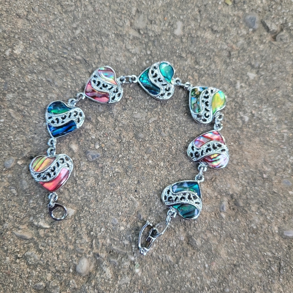 Iridescent Heart Bracelet